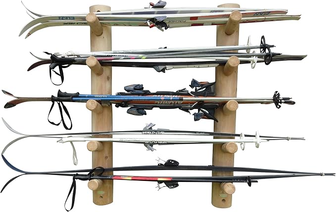 10-Place Wall-Mounted Ski Log Racks - Image 5