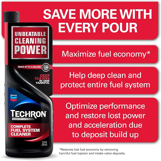 Chevron Techron Concentrate Plus Fuel System Cleaner, 12 oz - Image 4