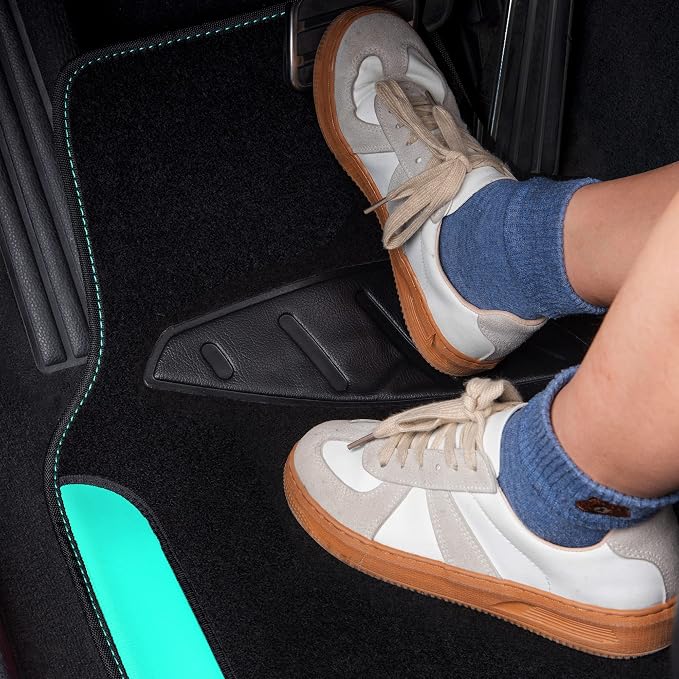 CAR PASS Waterproof Universal Fit Car Floor Mats, Teal Car Mats Fit - Image 4