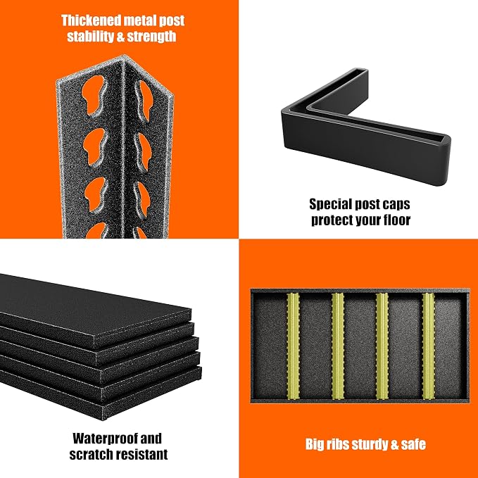 48" W Garage Shelving Heavy Duty，3000LBS Loads Adjustable Garage Storage Shelves - Image 5