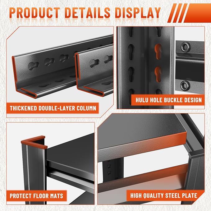 Heavy Duty 5-Tier Shelving Unit 2500LBS Capacity - Image 4