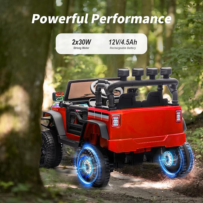 12V Kids Ride on Car Truck, Kids Electric Vehicles Car Ride on Toy - Image 4