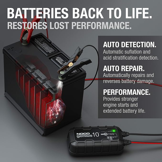 NOCO GENIUS10: 10A 6V/12V Smart Battery Charger – Automatic Maintainer - Image 6