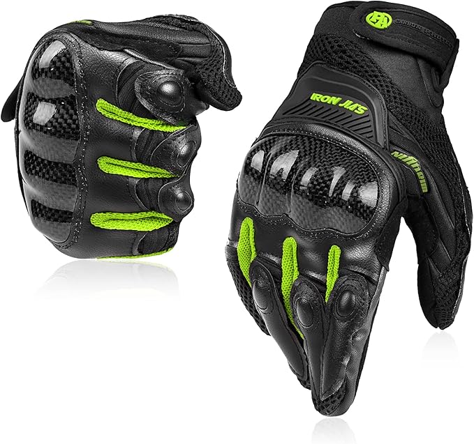 Motorcycle Gloves Touch Screen for Men Women Padding Hard Knuckle Cycling by BORLENI