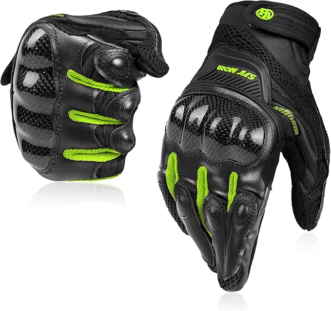 Motorcycle Gloves Touch Screen for Men Women Padding Hard Knuckle Cycling by BORLENI