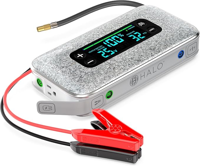 HALO Bolt Ultimate 3 Portable Car Battery Jump Starter | 130 PSI Air Compressor by Halo