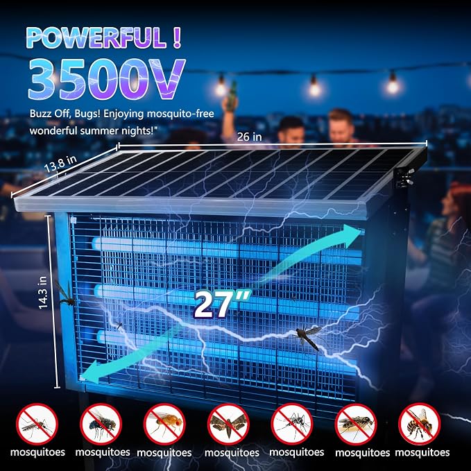 Powerful Super Large Solar Bug Zapper Outdoor - Image 2