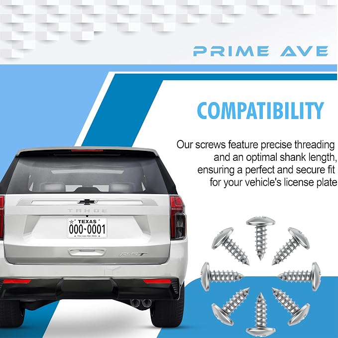 Stainless Steel License Plate Screws - Image 3