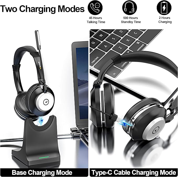 Wantek Wireless Headset with Mic - Image 4