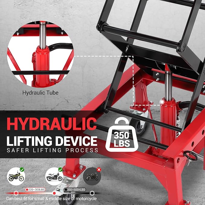 Hydraulic 350LBS Motorcycle Lift Jack - Image 4