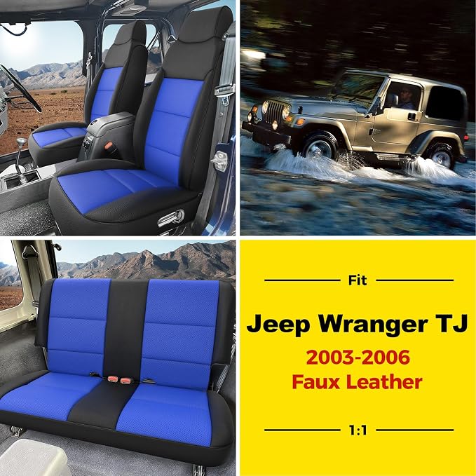 GIANT PANDA Full Set Car Seat Covers Customized Jeep Wrangler TJ Rubicon Sahara - Image 2