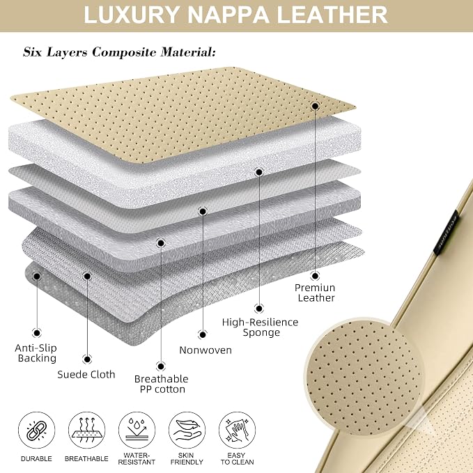 Car Seat Covers Full Set, Front and Rear Seat Covers - Image 7