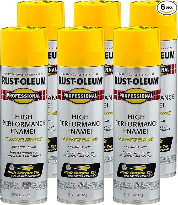 Rust-Oleum 7543838-6PK Professional High Performance Enamel Spray Paint by Rust-Oleum