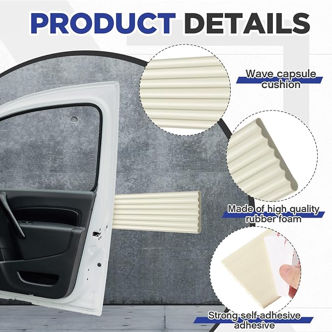 Garage Wall Protector 3.15in x 10ft Self-Adhesive Rubber Bumper Protectors Strip - Image 3