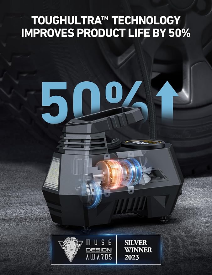 AstroAI Tire Inflator Portable Air Compressor Tire Air Pump - Image 3