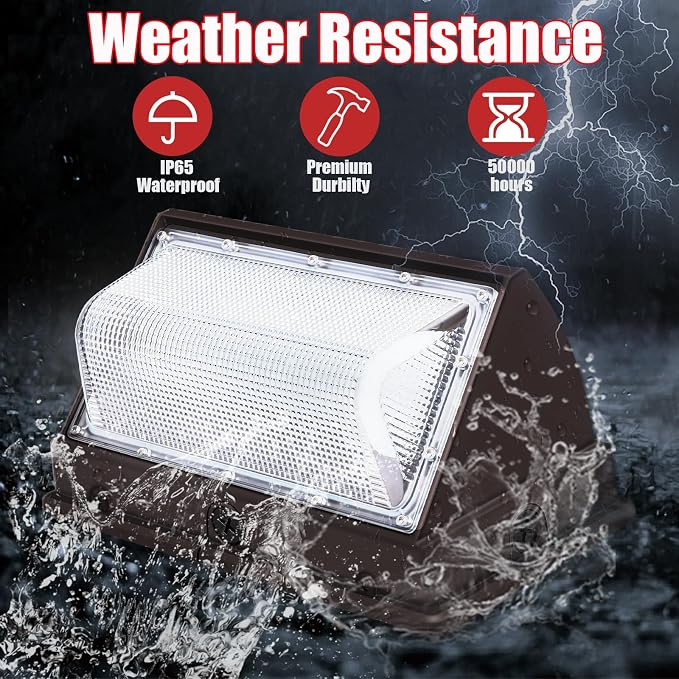 120W LED Wall Pack, 15840 Lumen Super Bright Outdoor Wallpack Lights, 5000K - Image 2