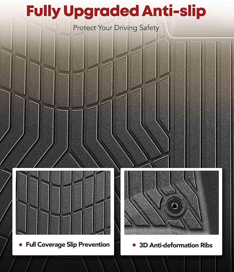 YHTAUTO Floor Mats Fit 2010-2014 Ford F-150, TPE All Weather Floor Liner - Image 4