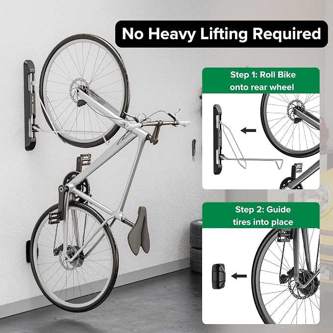 Bicycle Rack for Garage and Indoor Use, Adjustable, Foldable Bike Rack Set of 2 - Image 5