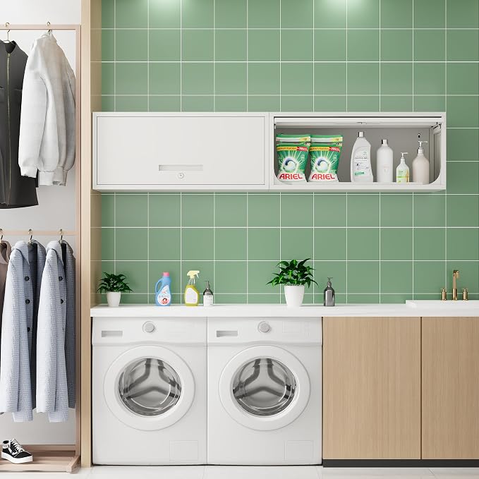 Metal Storage Cabinet White Wall Cabinets - Image 8