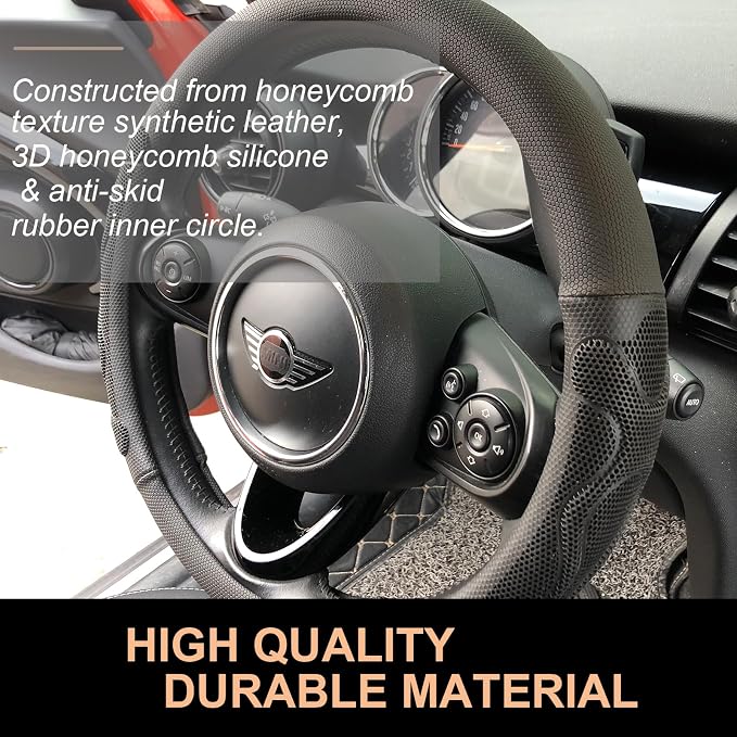 PINCTROT Large Size Comfy Grip Steering Wheel Cover, Anti-Slip Design, - Image 3