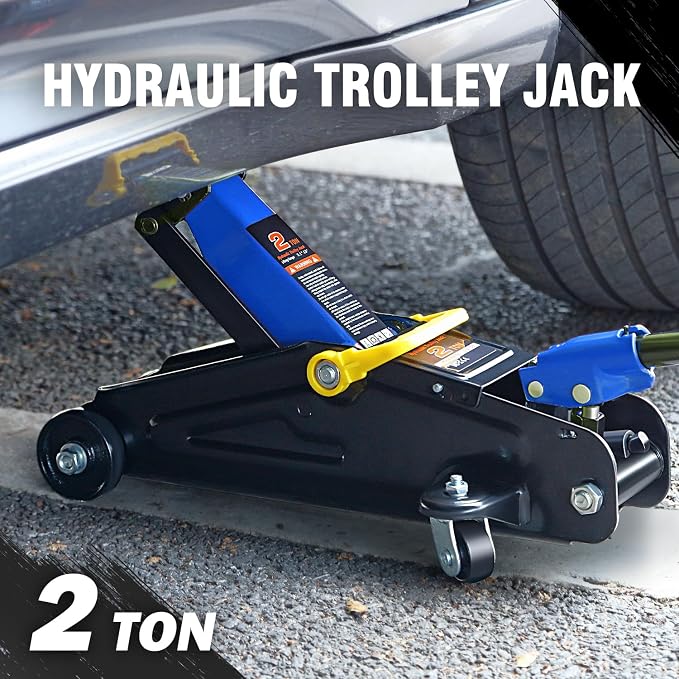 DNA MOTORING Low Profile Hydraulic Trolley Service/Floor Jack, 2 Ton Capacity - Image 2