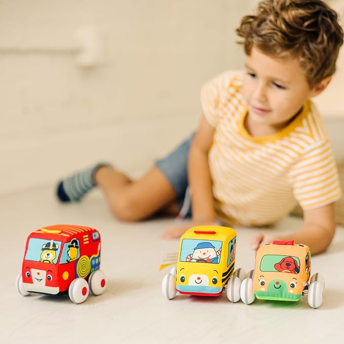 Melissa & Doug K's Kids Pull-Back Vehicle Set - Image 4