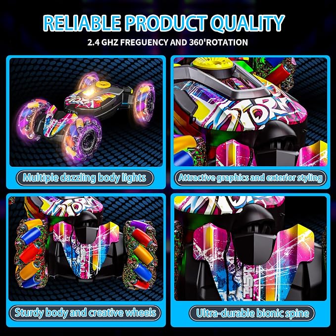 Gesture Sensing RC Stunt Car, Remote Control Car Toys - Image 3