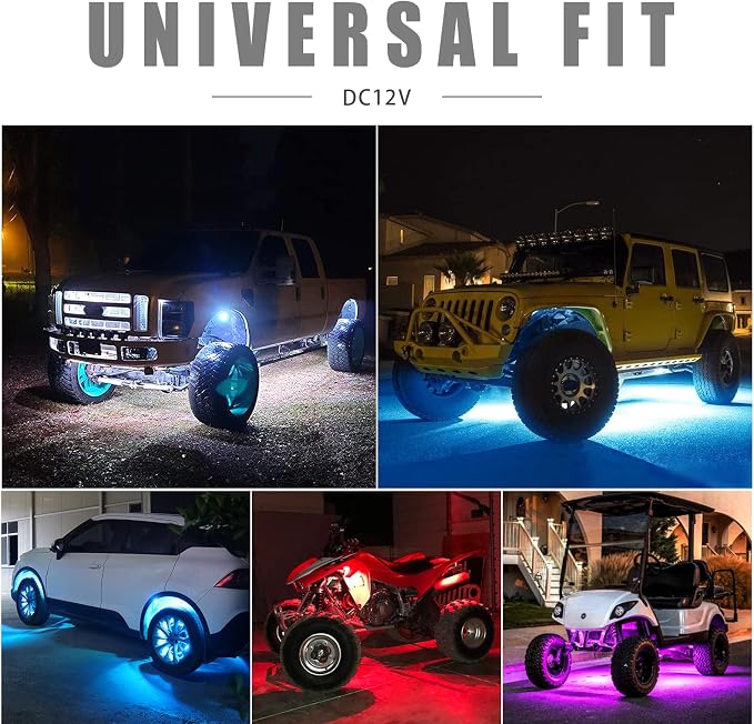 Honalia LED Rock Lights for Trucks 10 Pods, RGB Rock Lights Kits for UTV - Image 5