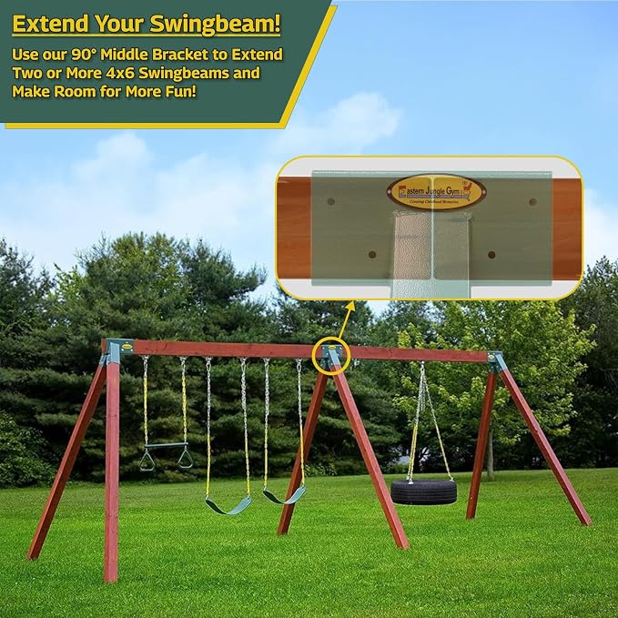 Easy 1-2-3 90° A-Frame Swing Set Bracket Heavy Duty - Image 4