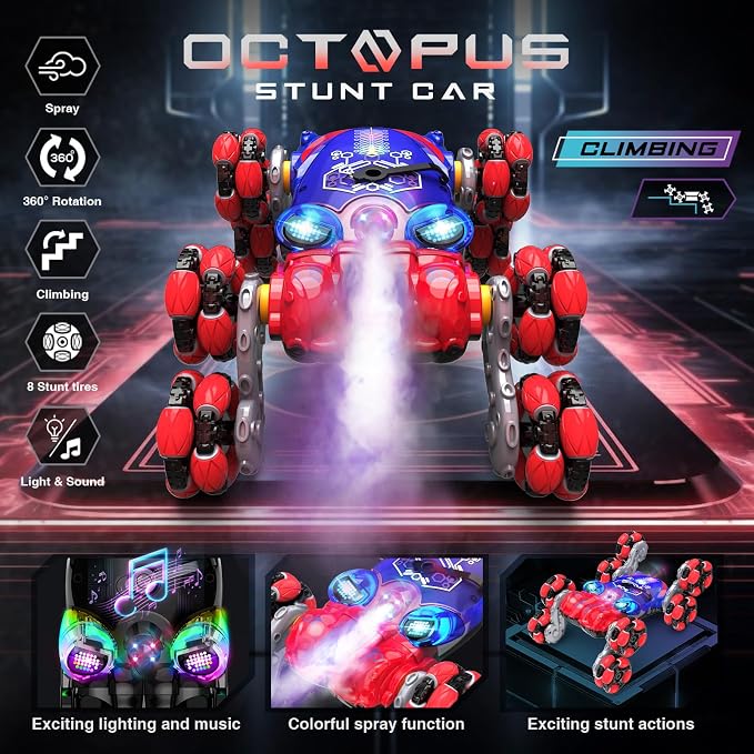 Remote Control Car, 8WD Gesture Sensing RC Car, 2.4GHz RC Stunt Cars Boys Toys - Image 2