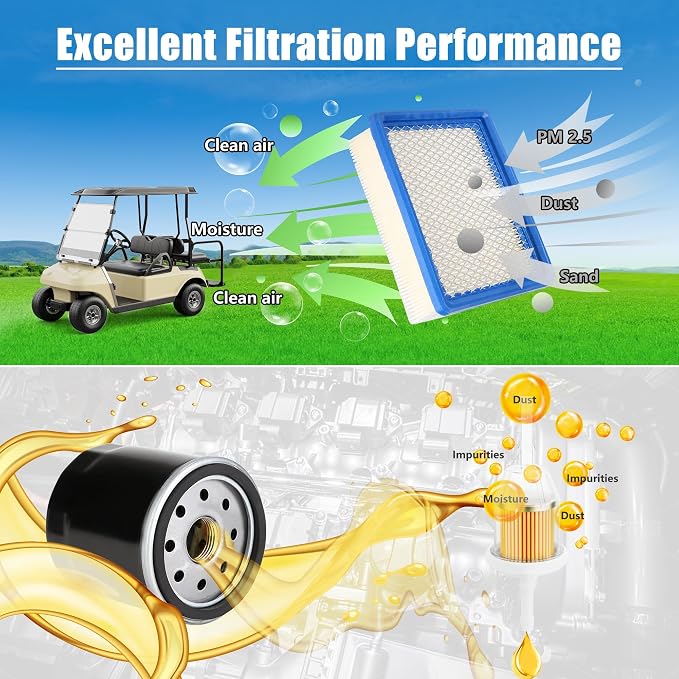 10L0L Golf Cart Carburetor Fuel Pump and Tune Up Kit - Image 4