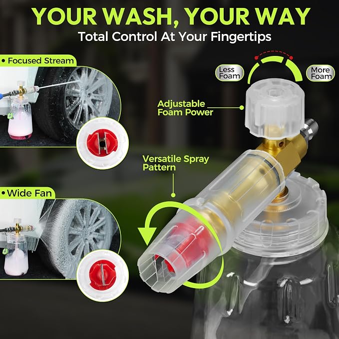 AutoManiacs Foam Cannon for Pressure Washer, Adjustable Car Wash Sprayer - Image 4