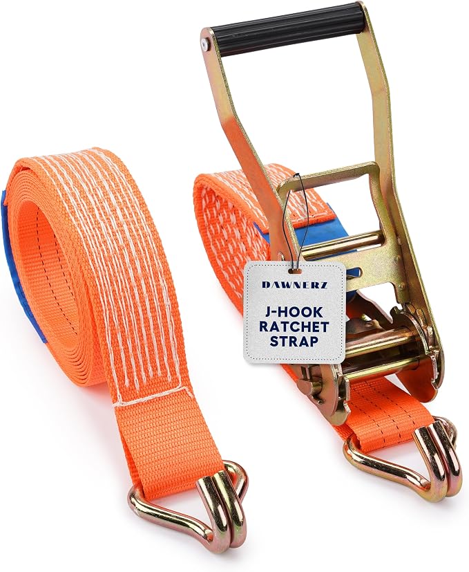Heavy Duty Ratchet Straps 2" x 14' - 6600 Lb Breaking Strength Tie Down Straps by Dawnerz