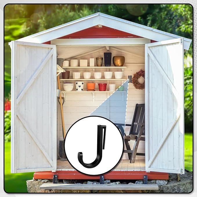 8 Pcs J Tool Hooks Plastic Multi Purpose Shed Organizer Accessories - Image 5