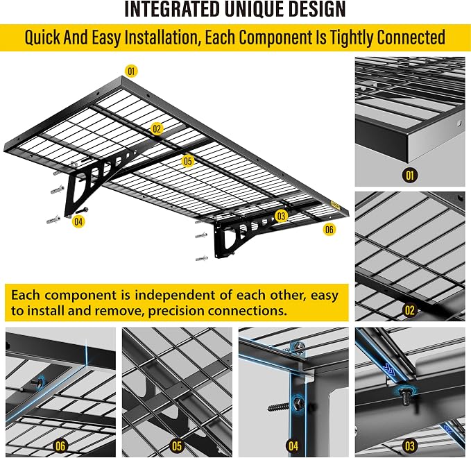 1.64x4ft 2Pack Wire Shelving Unit Heavy Duty Garage Storage Shelves Wall - Image 5