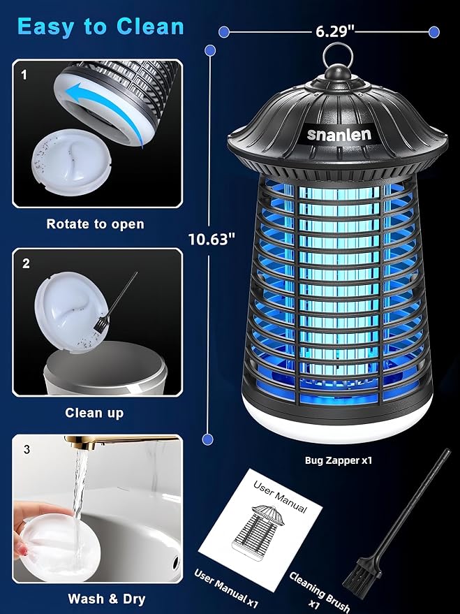 Bug Zapper Outdoor Indoor, 4200V Electric Mosquito Zapper Outdoor - Image 9