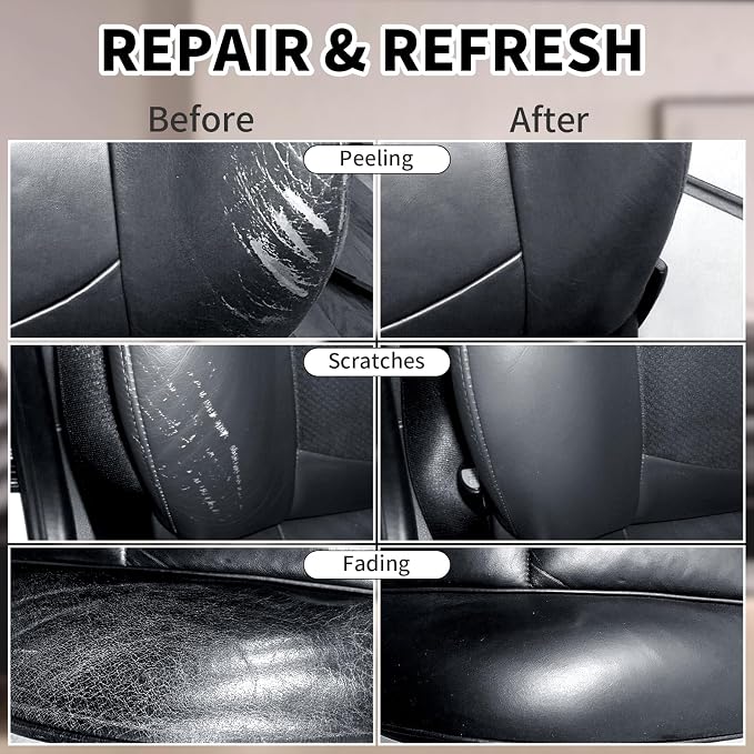 Leather Recoloring Balm, 8.5oz Leather Color Restorer, Leather Couch Scratch - Image 3