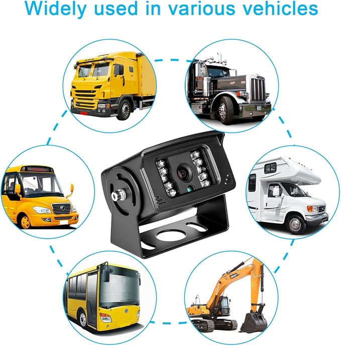 Bus Truck Vehicle Backup Cameras Wide View Angle cab cam Rearview Reverse - Image 6