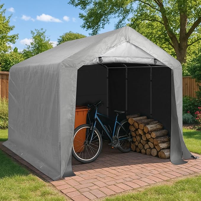 Outvita Outdoor Portable Storage Shed Tent, 8x12 ft Waterproof Carport - Image 6