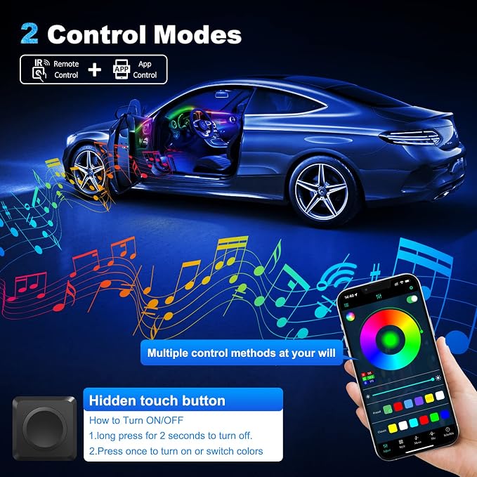 Dreamcolor Acrylic Interior Car LED Strip Light - Image 4