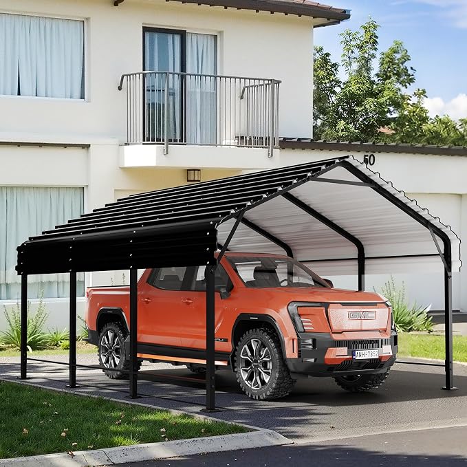 Walsunny Metal Carport 12x15 FT Heavy Duty Carport Canopy by Walsunny