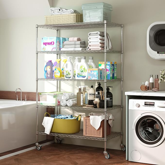 5 Tier Metal Shelving Unit - Image 9