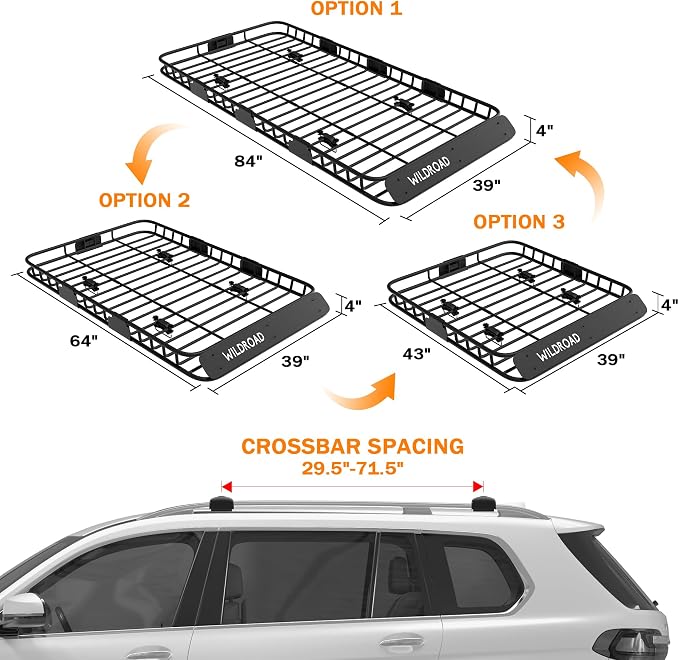 WILDROAD Car Roof Cargo Carrier Combo - Image 7