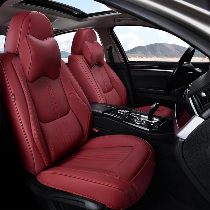 Front Seat Covers, 2 Pieces Universal Seat Covers by BWTJF