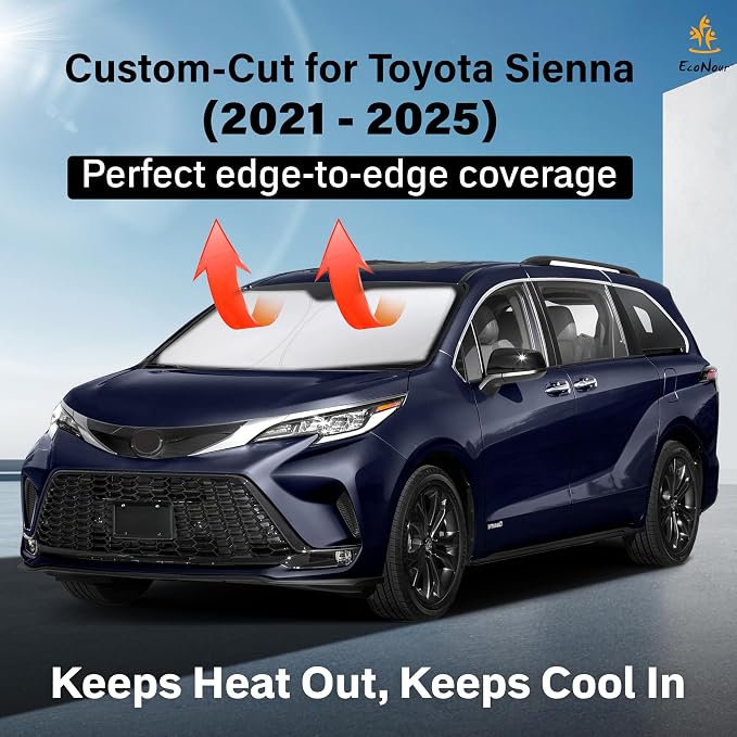 Toyota Sienna EcoNour Car Windshield Sunshade 2021-2025 - Image 2