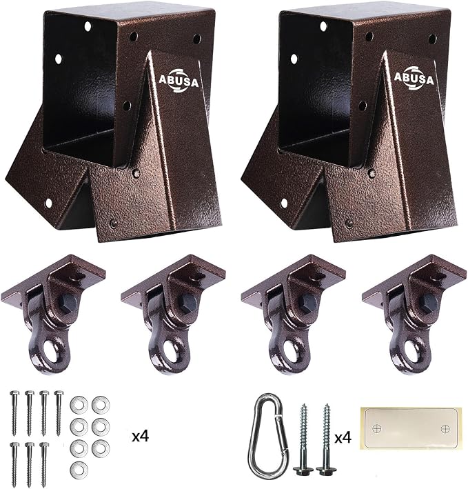 Heavy Duty Swing Sets Brackets Including 2 A-Frame Swing Set Brackets and 4 by ABUSA