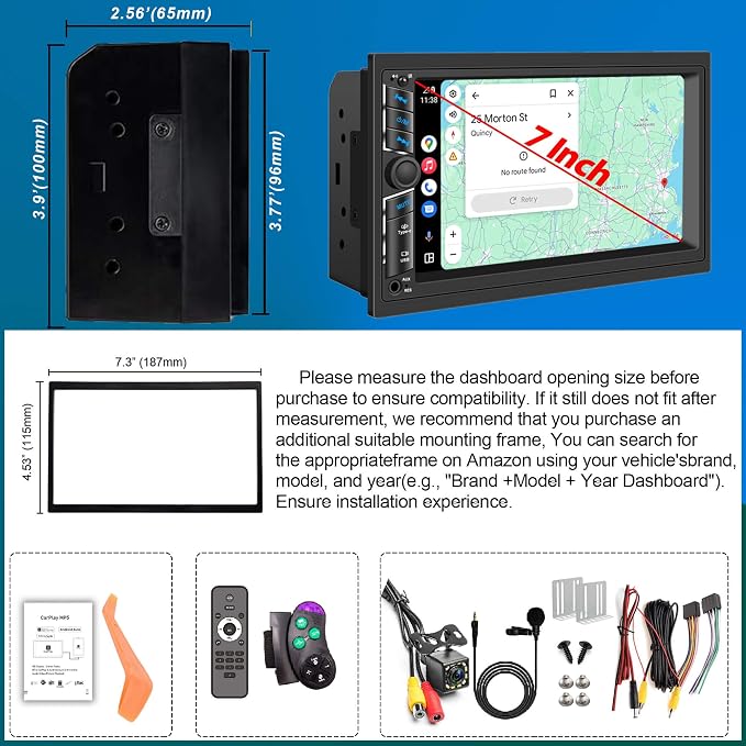 7 in Double DIN Car Stereo Radio - Image 8