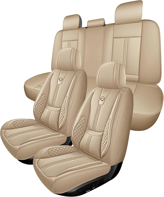 Car Seat Covers Full Set, Easy Install Luxury Leather Automotive Seat Covers - Image 7
