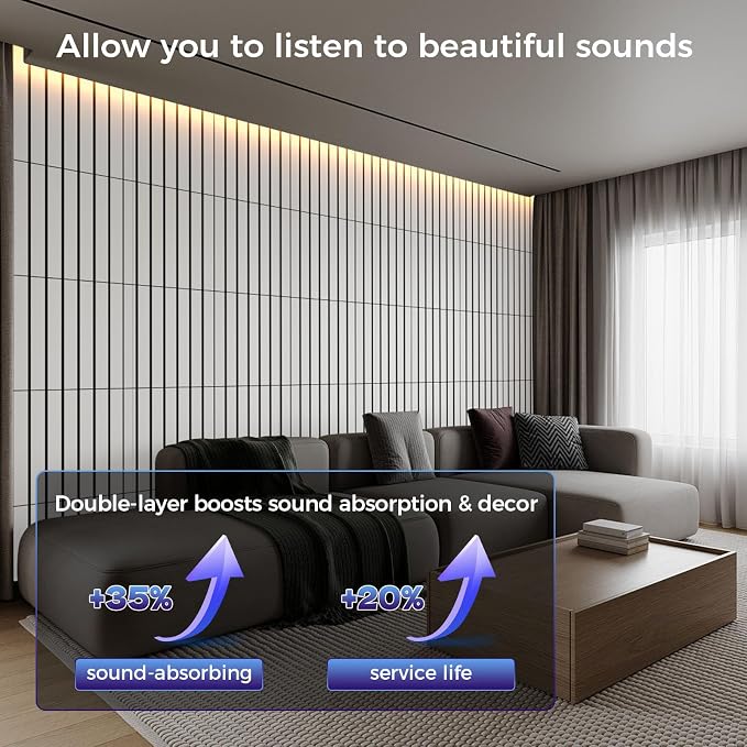 6 Pack 2-Layer Fold Soundproof Wall Panels, 0.9lb/ft³ High Density, 3D Acoustic - Image 3