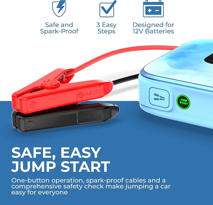HALO Bolt Ultimate 3 Portable Car Battery Jump Starter | 130 PSI Air Compressor - Image 5